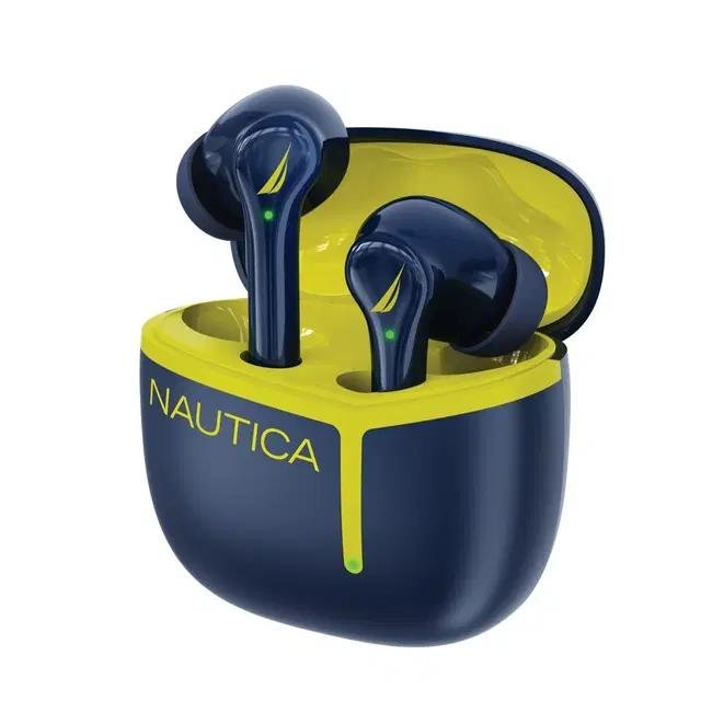 NAUTICA HYBRID NOISE CANCELLING ANCENC WIRELESS STEREO EARBUDS WITH CHARGINGCASET680 NAVY-YE,NAVY
