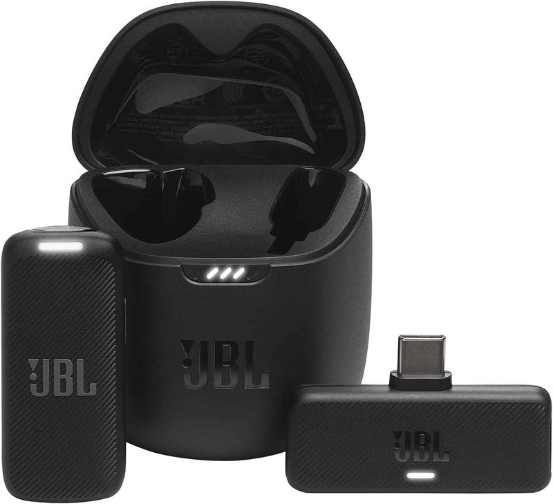 JBL QUANTUM STREAM WIRELESS USB-C-WEARABLE WIRELESS STREAMING MICROPHONE,BLACK