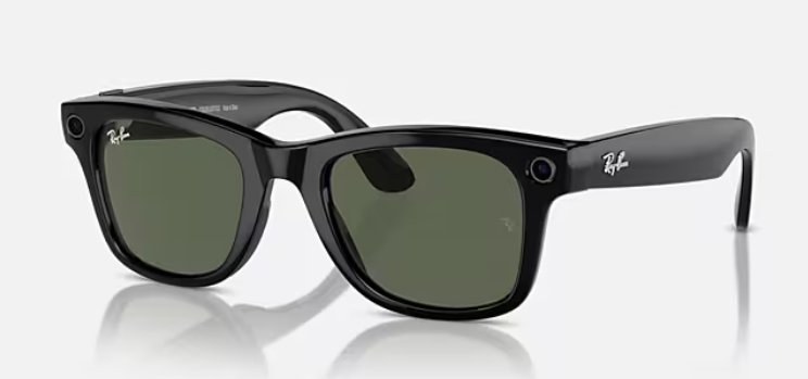 META WAYFARER, META AI, CAMERA, OPEN-EAR SPEAKERS, GREEN LENSES