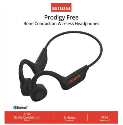 AIWA OPEN BONE CONDUCTION HEADPHONE,RED