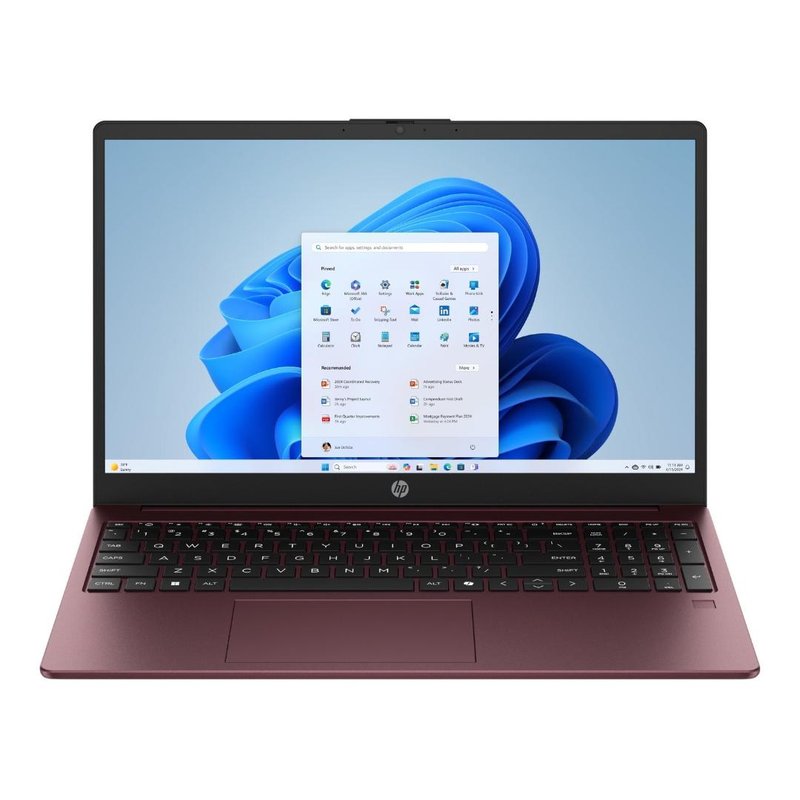 HP 15-FD0088WM 15.6"HD N200 4GB 128GB UFS W11,Glimmer Garnet
