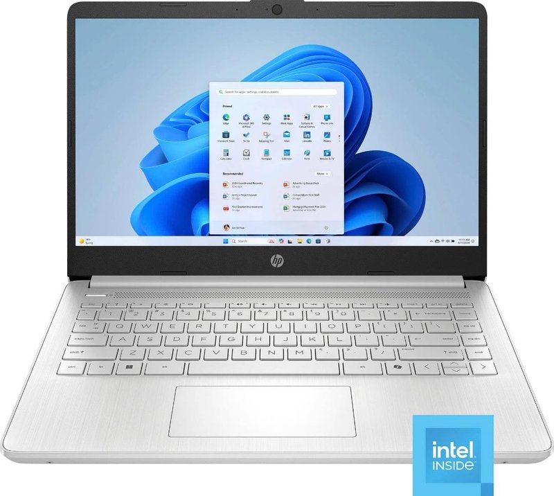 HP 14-DQ6011DX 14"HD,N150 4GB,128GB UFS,W11 NATURAL SILVER
