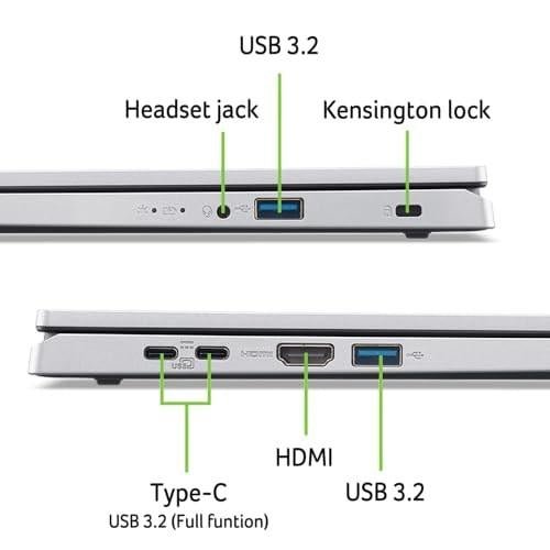 ACER ASPIRE GO 15 AG15-21P-R5YG,15.6",FHD,RYZEN 3 7320U,8GB,128GB SSD,WIN11,SILVER
