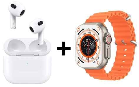 OLAX 8 ULTRA 49MM SMARTWATCH + EARPHONES, PINK