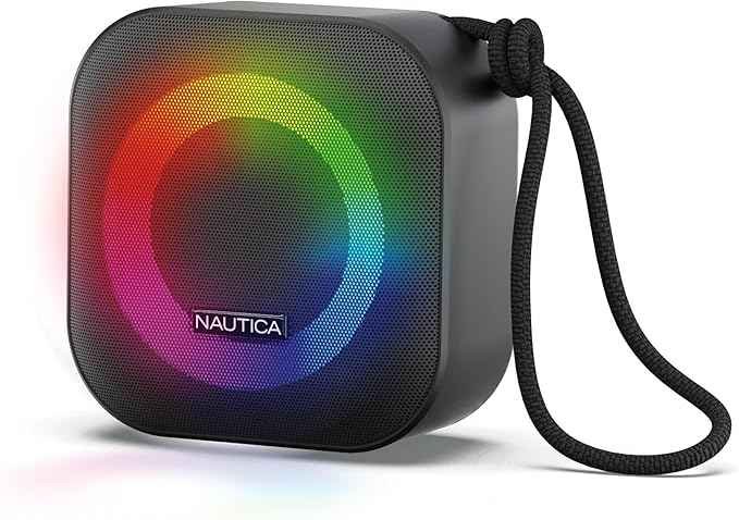 NAUTICA TRUE WIRELESS OUTDOOR SPEAKER IPX5 WATERPROOF BLUETOOTH,BLACK