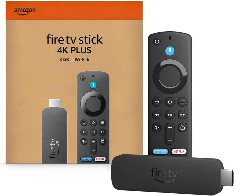 AMAZON FIRE TV STICK 4K PLUS WITH AI-POWERED FIRE TV SEARCH,WI-FI 6,BLACK